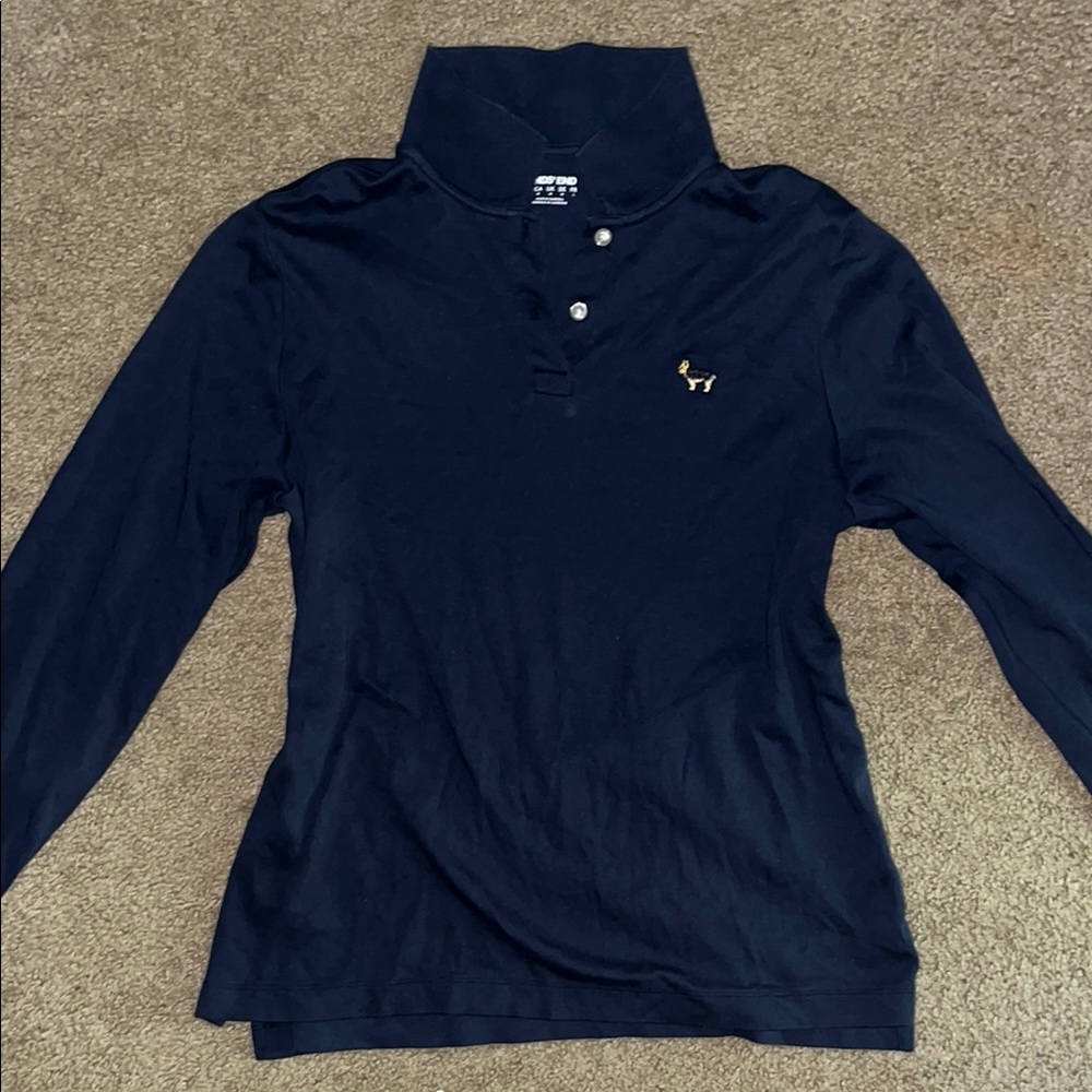 Lands' End Navy Blue Polo Shirt